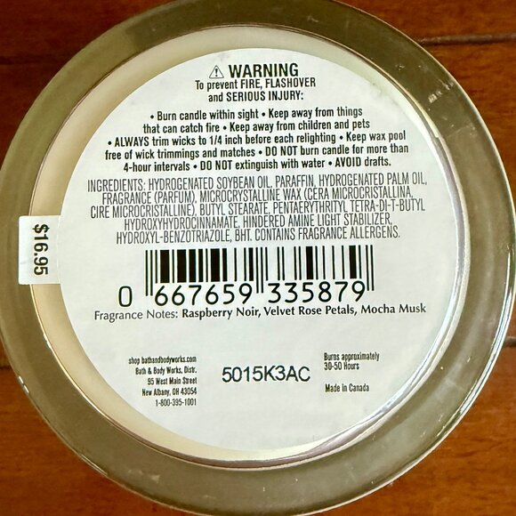 NEW INTO THE NIGHT Single Wick Candle 8oz Bath & Bath Works - Picture 3 of 3